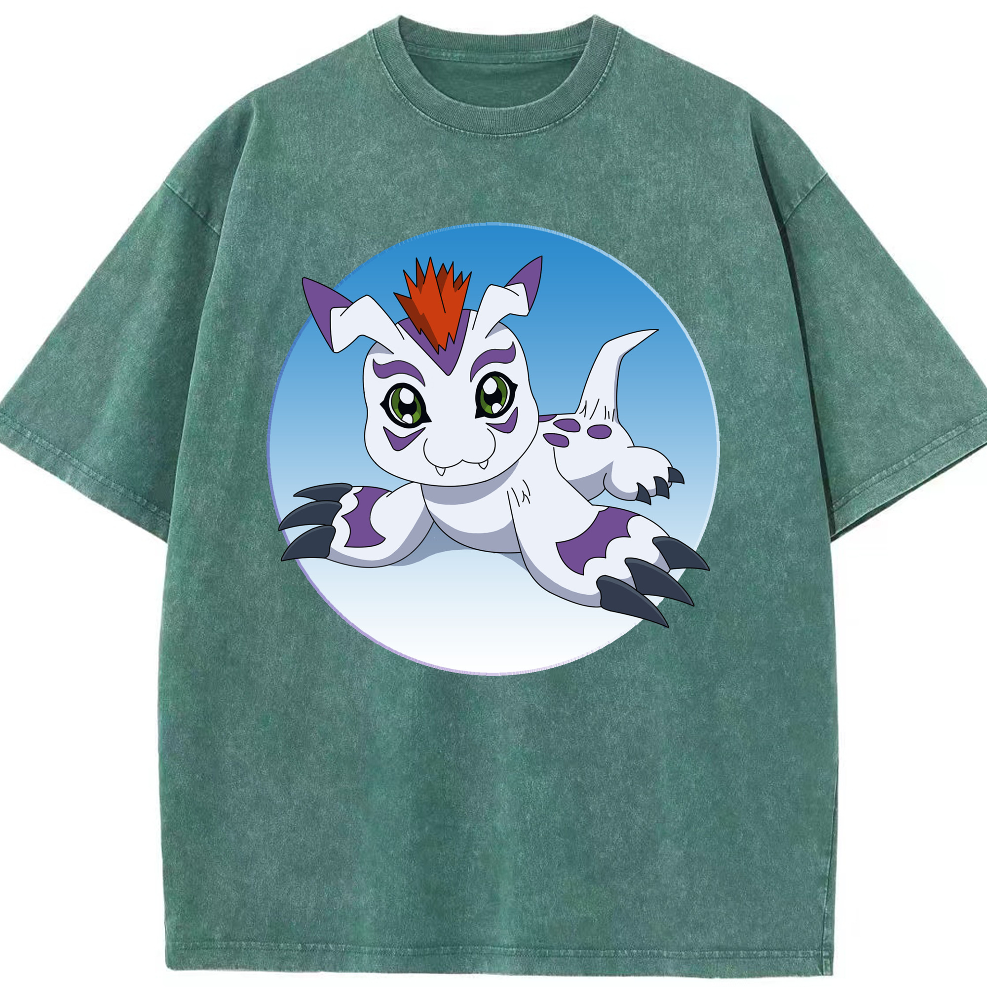 （画像用） Digimon デジタルモンスター/デジモン 綿100% ヴィンテージ風 半袖Tシャツ（フロントプリント）